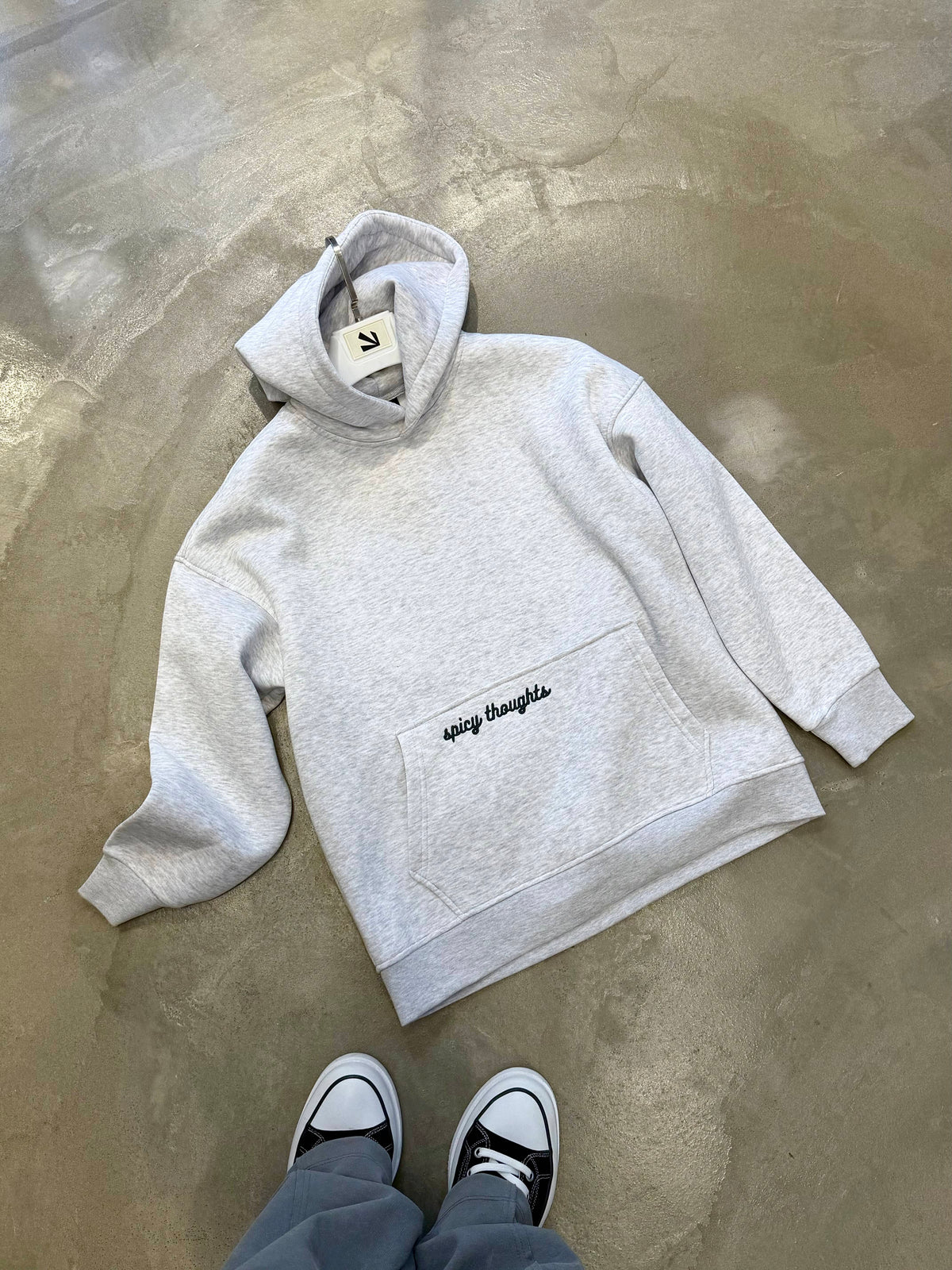 Bonjour Rebels Kanguru Cep Sweatshirt Gri
