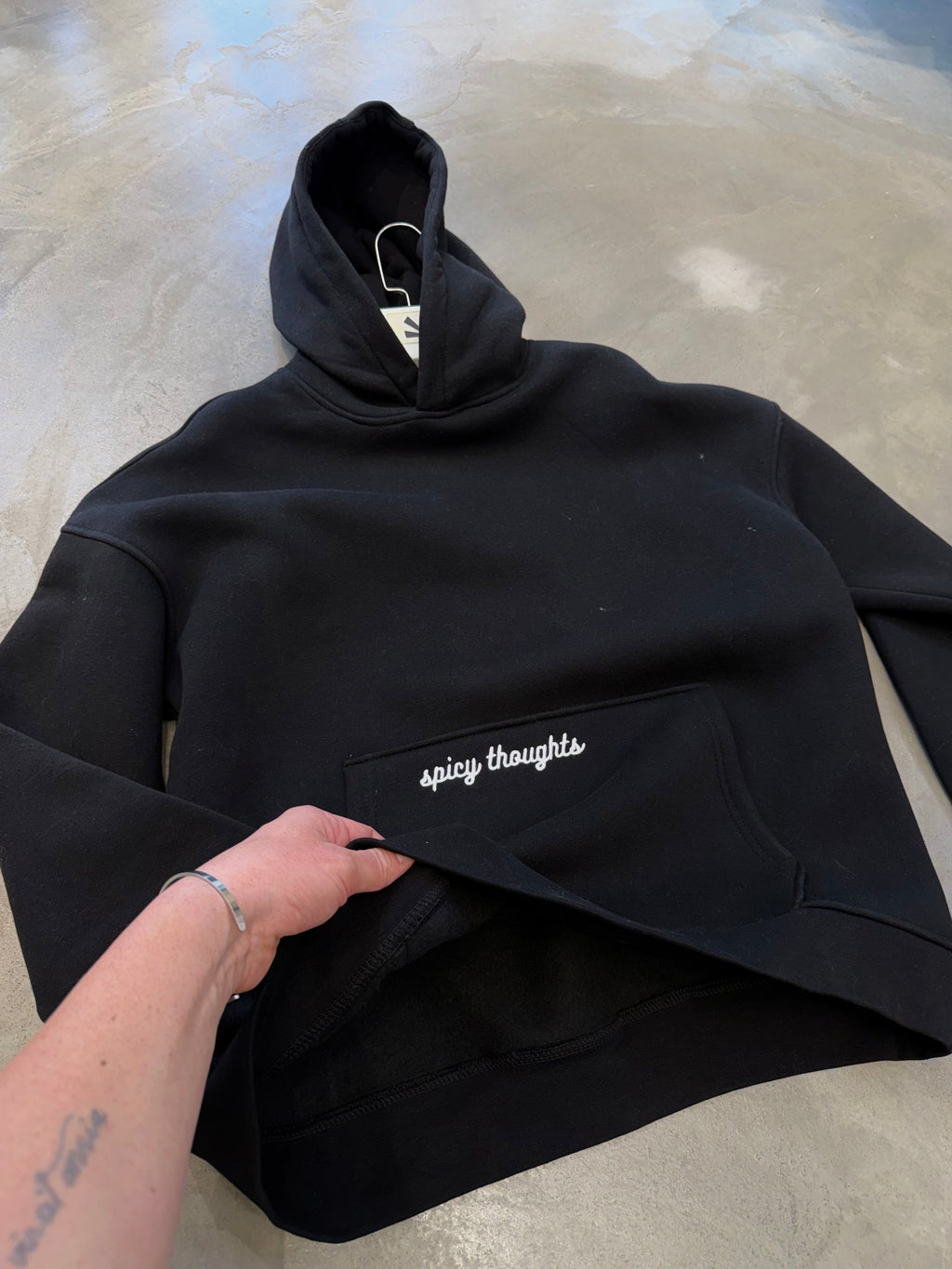 Bonjour Rebels Kanguru Cep Sweatshirt Siyah