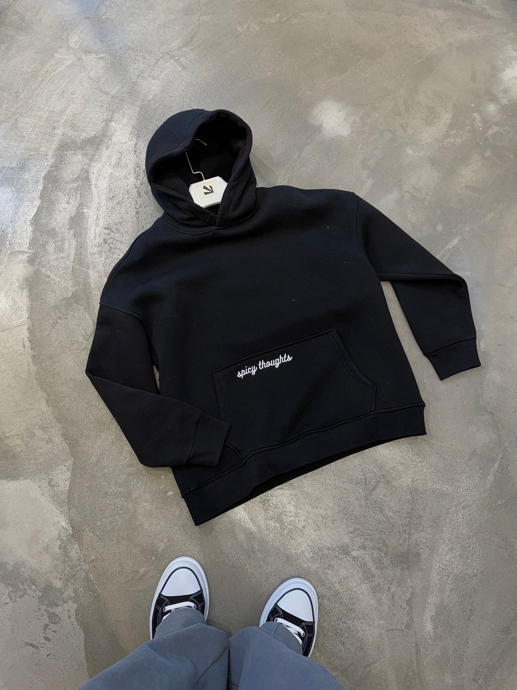 Bonjour Rebels Kanguru Cep Sweatshirt Siyah