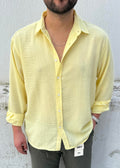 Basic Oversize Göbiş Gömlek Sarı