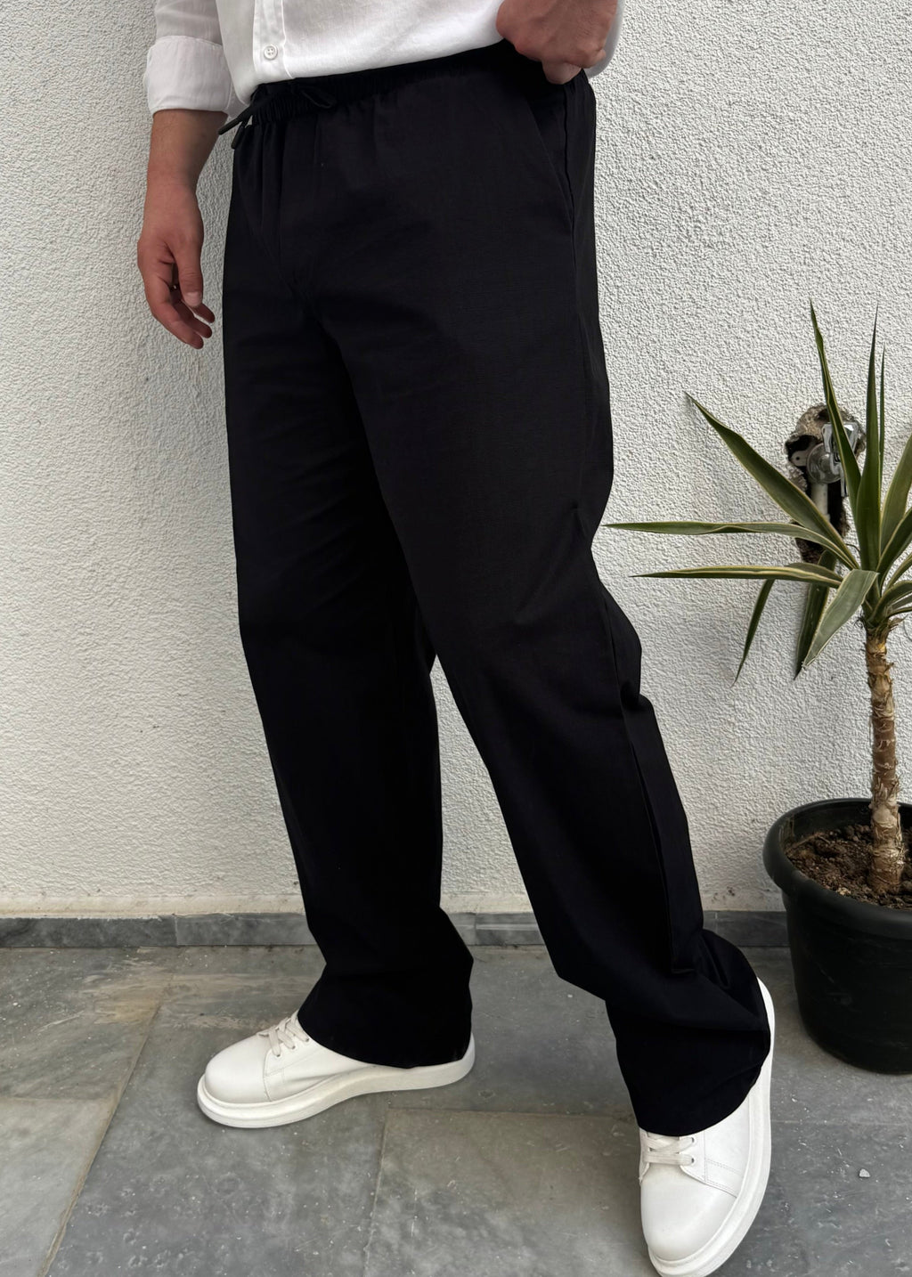 Keten Pantolon Siyah