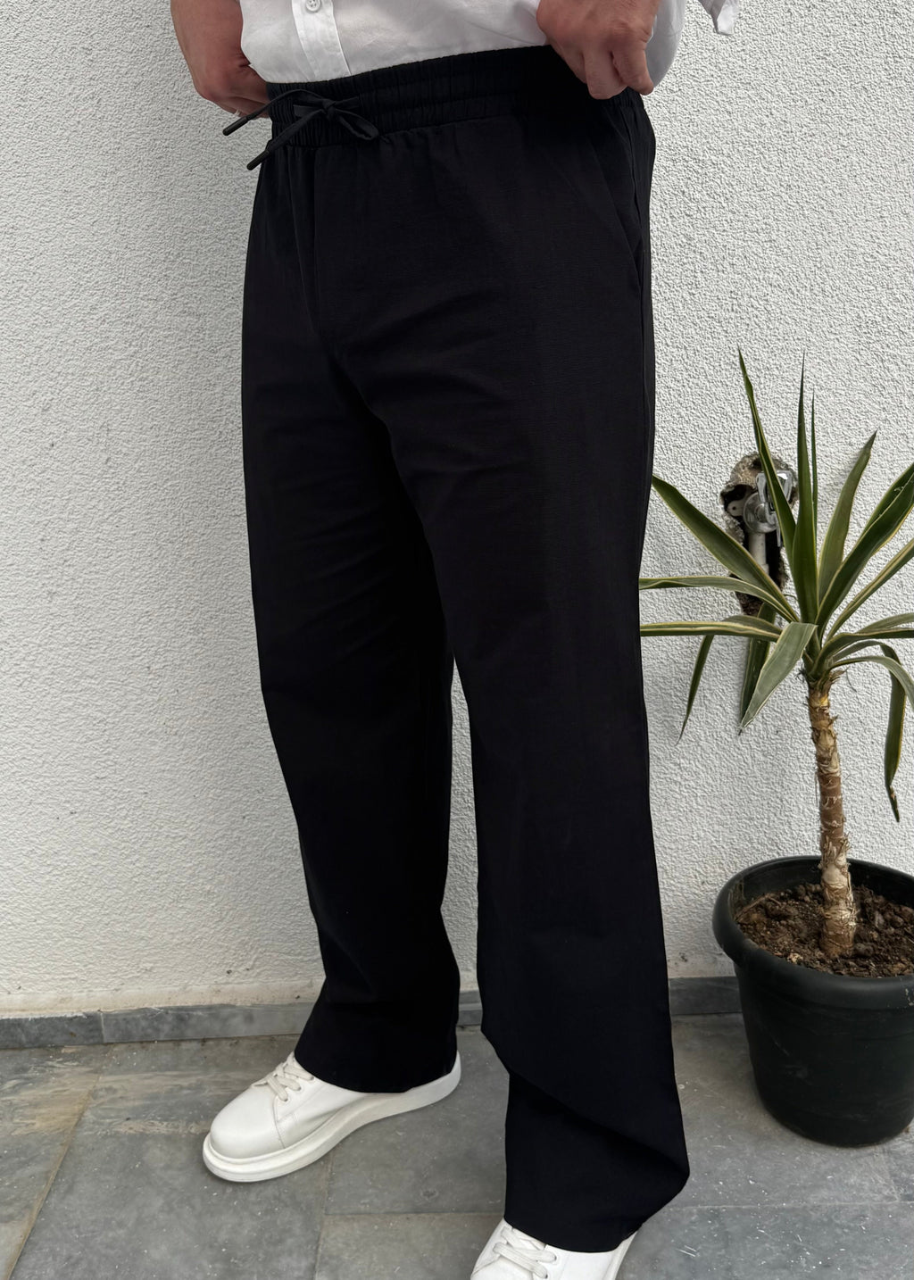 Keten Pantolon Siyah