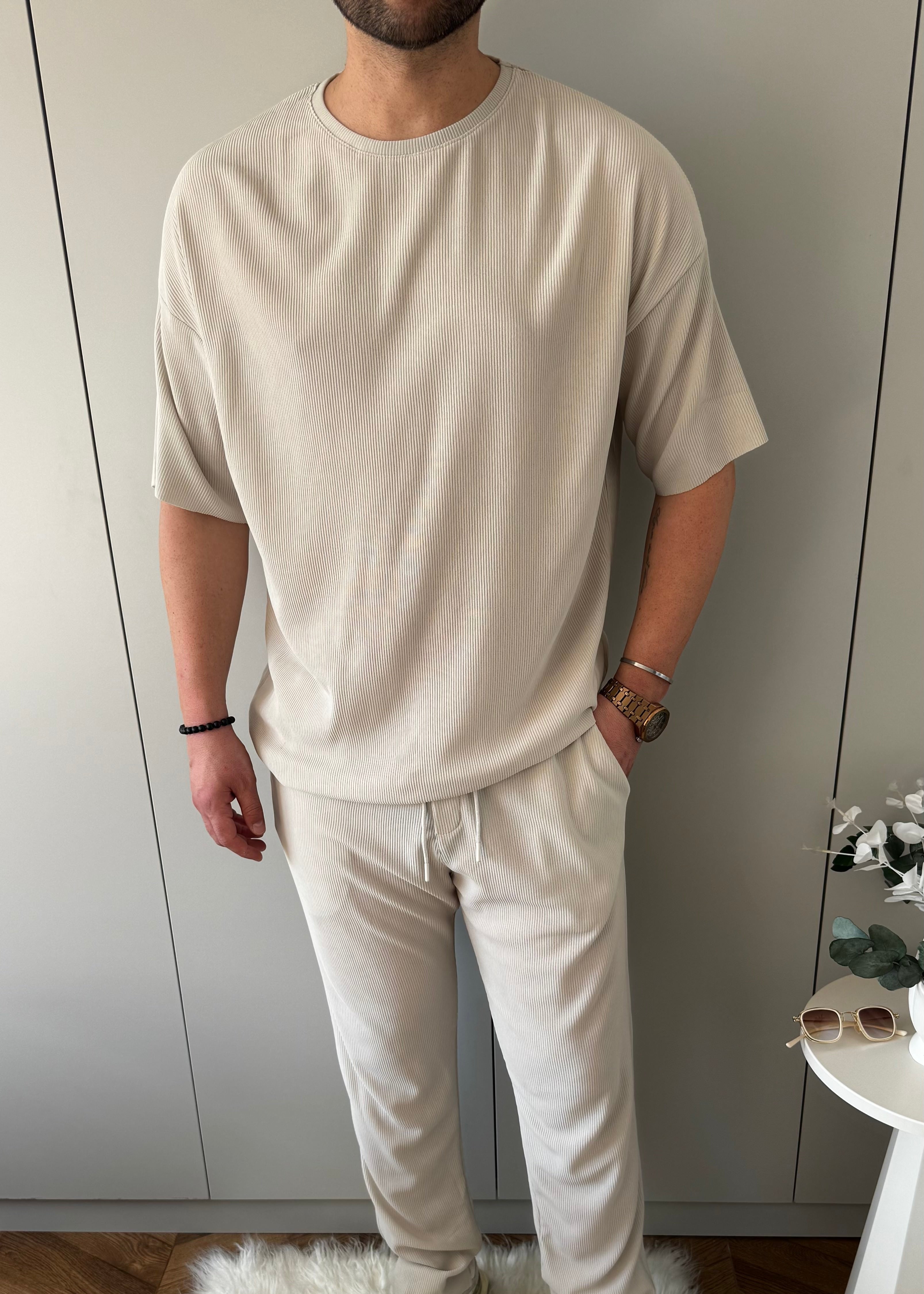 Fitilli Oversize Basic Takım Taş