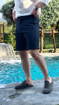 Gabardin Lacivert Şort