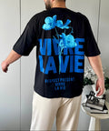 Siyah Arka Baskılı Oversize T-shirt