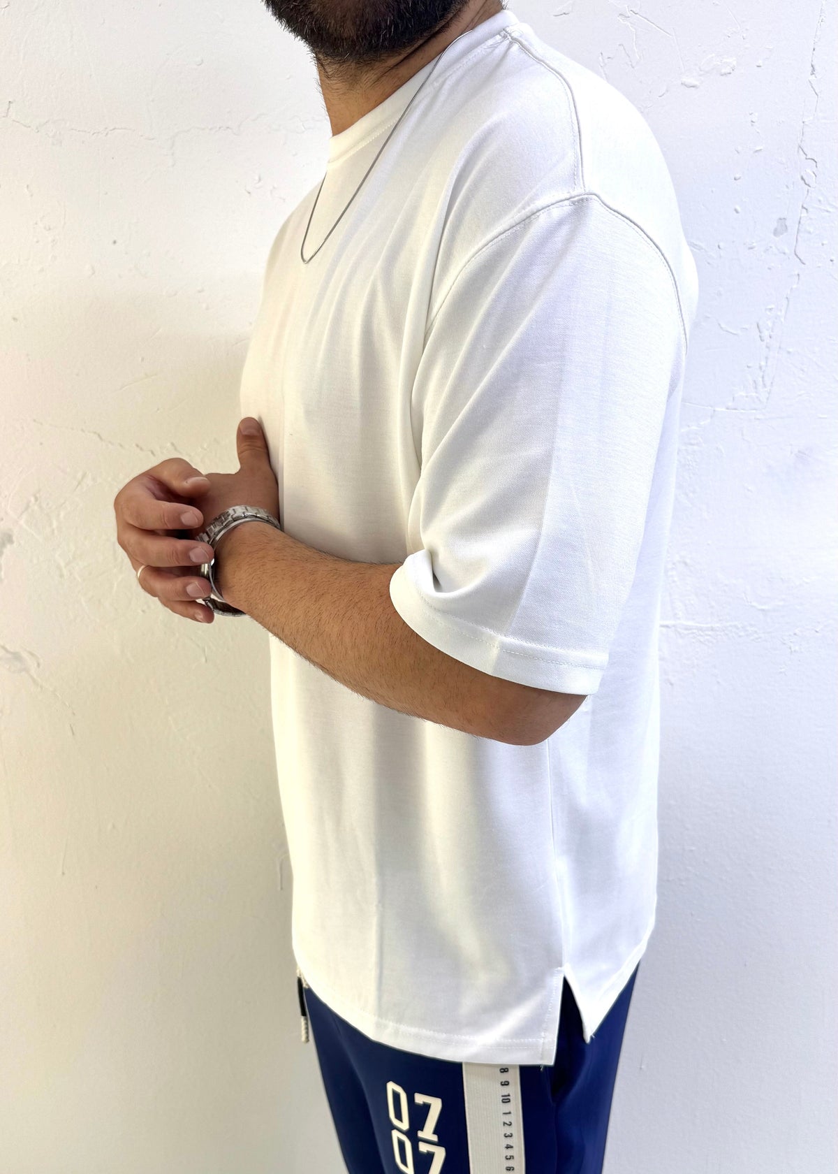 Oysho Kumaş Oversize T-shirt Beyaz