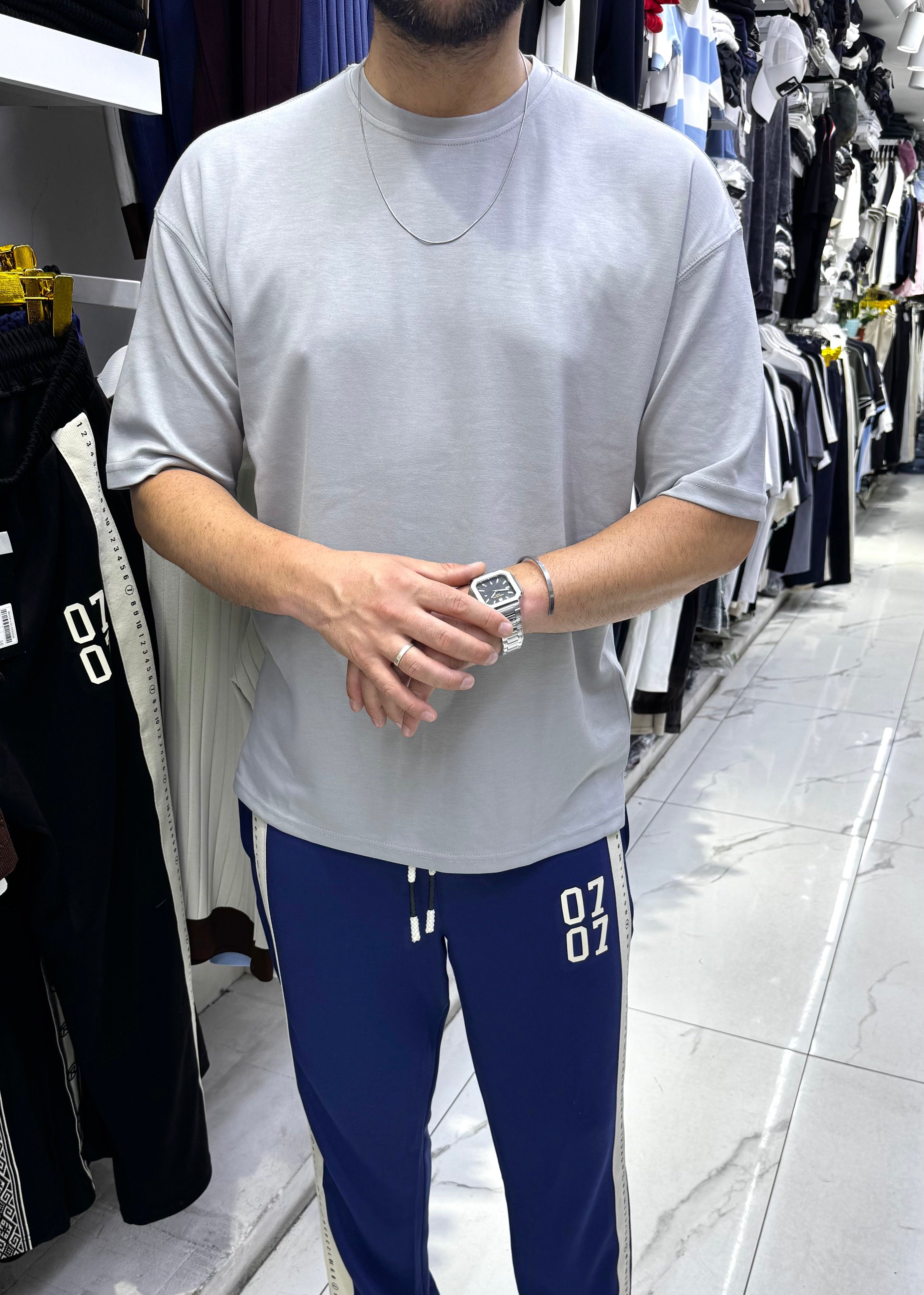Oysho Kumaş Oversize T-shirt Gri
