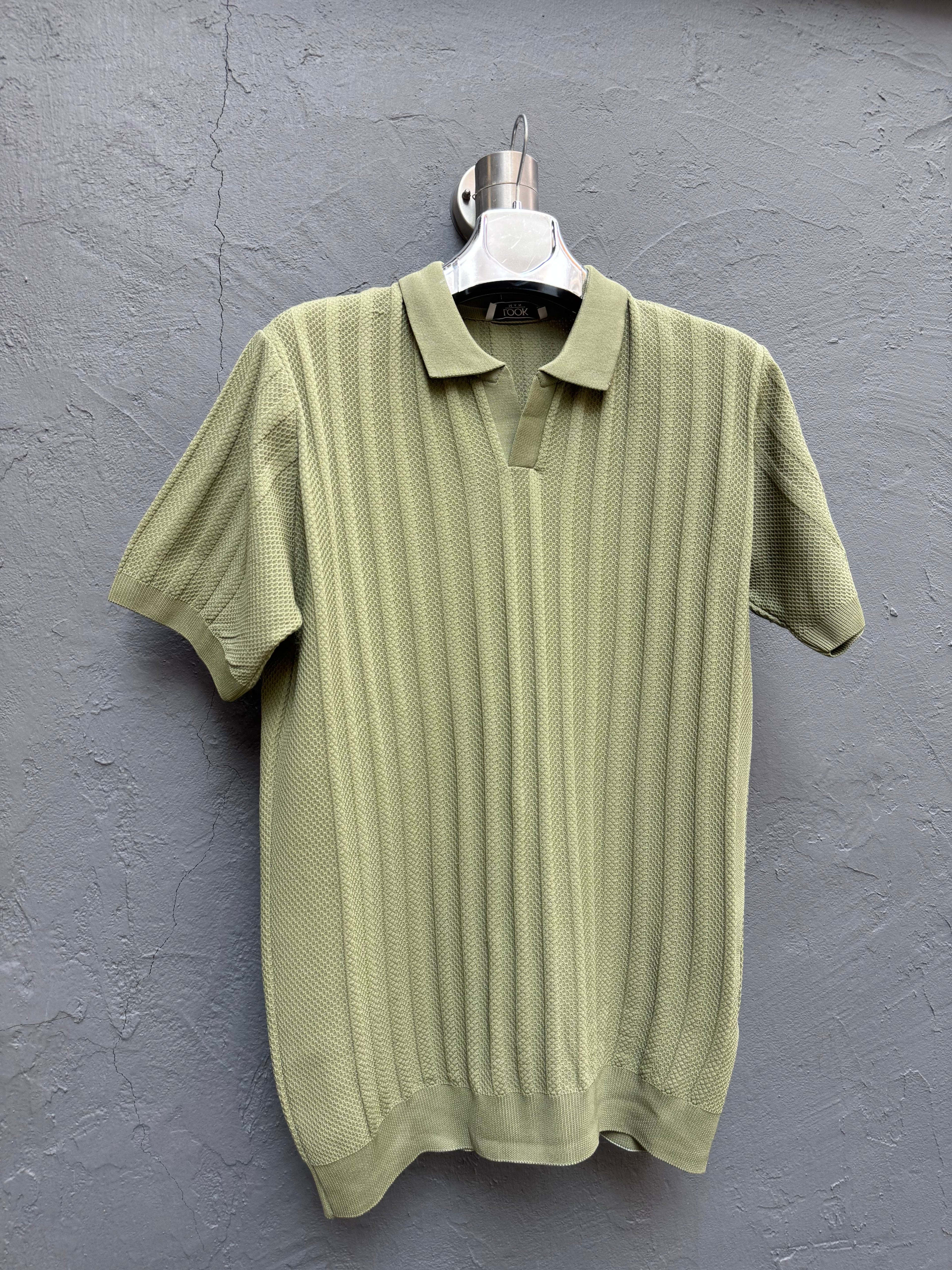 Polo Yaka Triko T-shirt Yeşil
