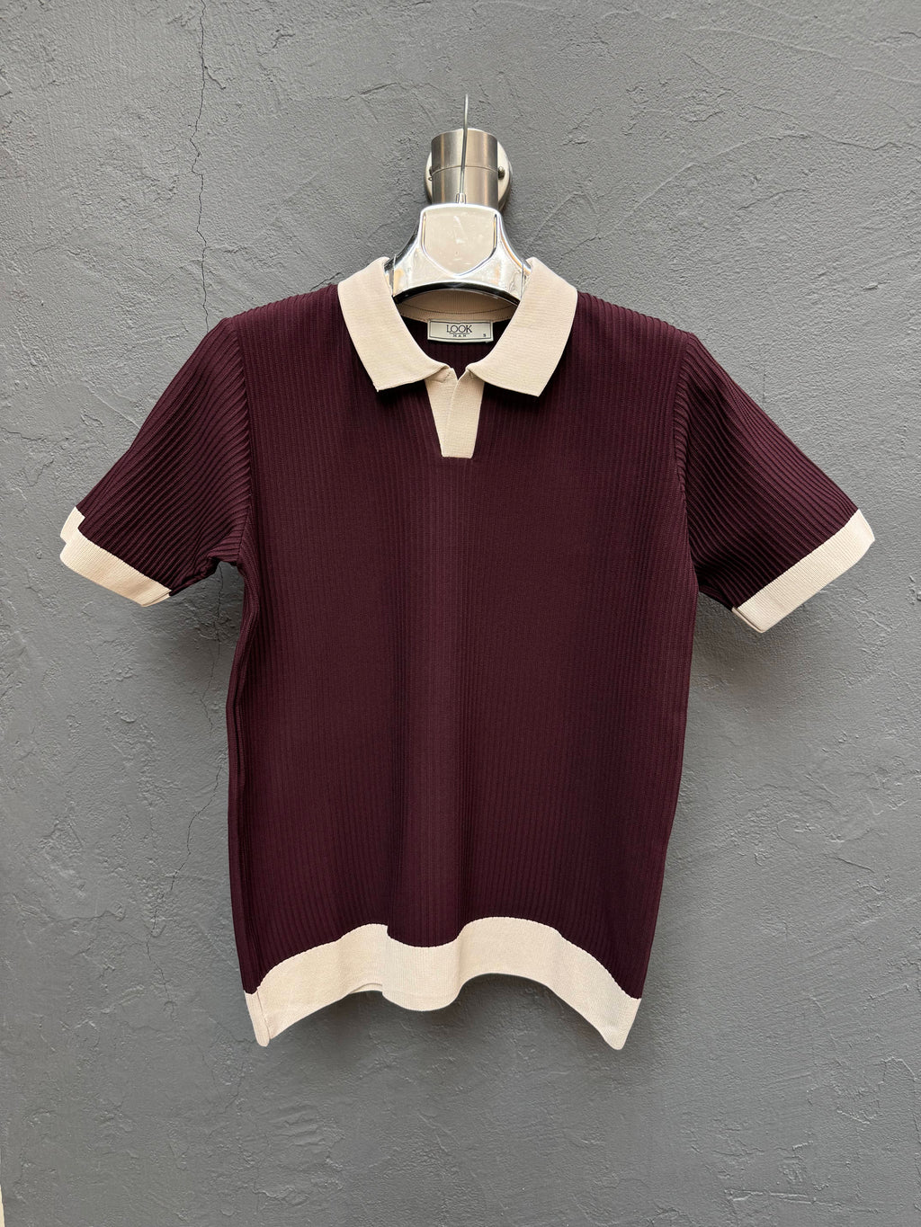 Polo Yaka Triko T-shirt Bordo