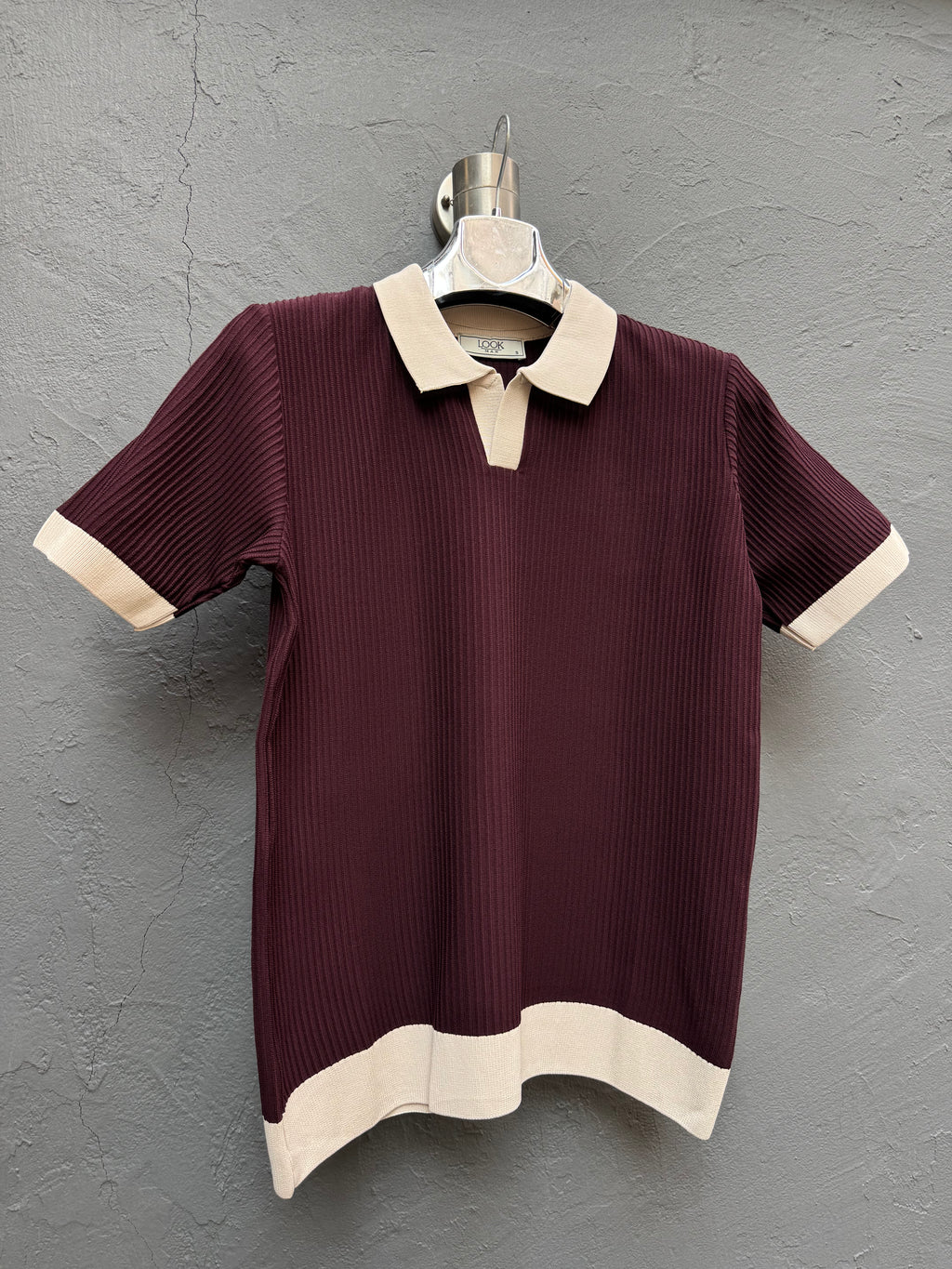 Polo Yaka Triko T-shirt Bordo