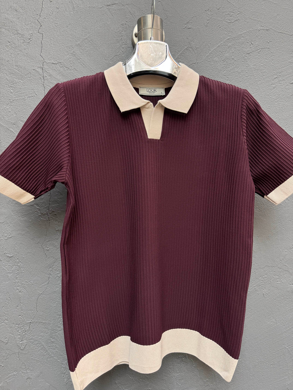 Polo Yaka Triko T-shirt Bordo