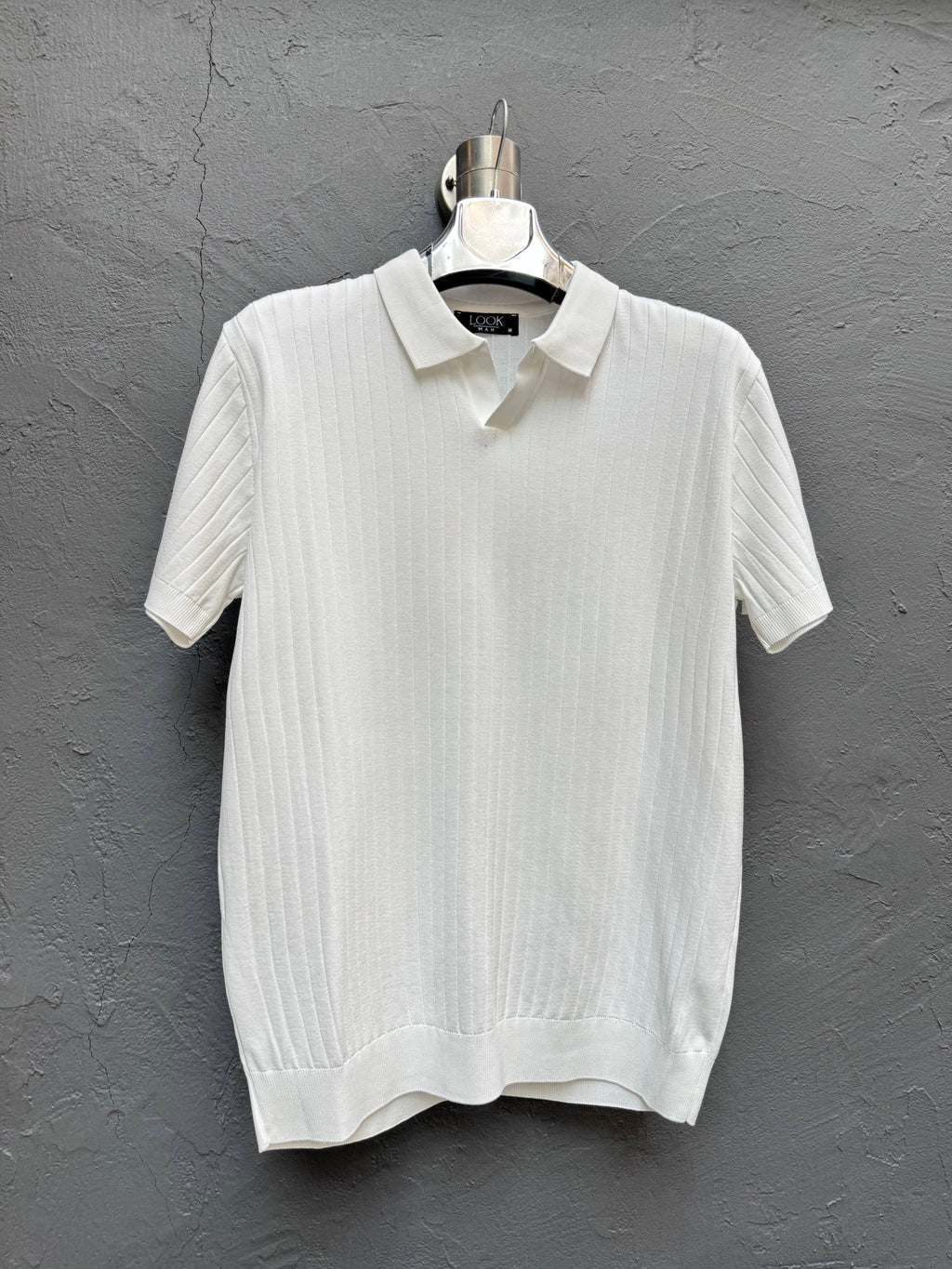 Polo Yaka Triko T-shirt Beyaz