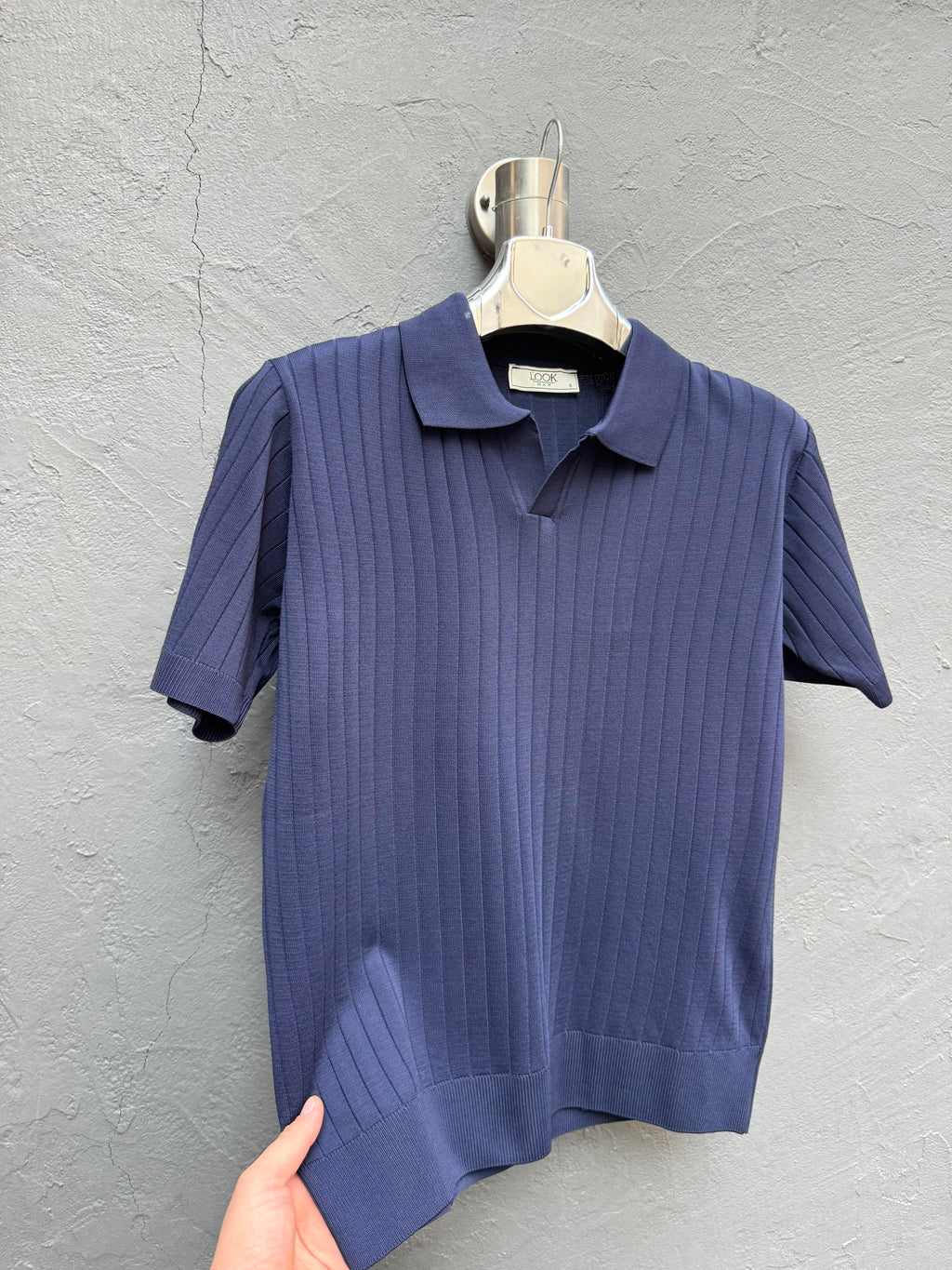 Polo Yaka Triko T-shirt Lacivert