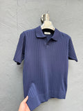 Polo Yaka Triko T-shirt Lacivert