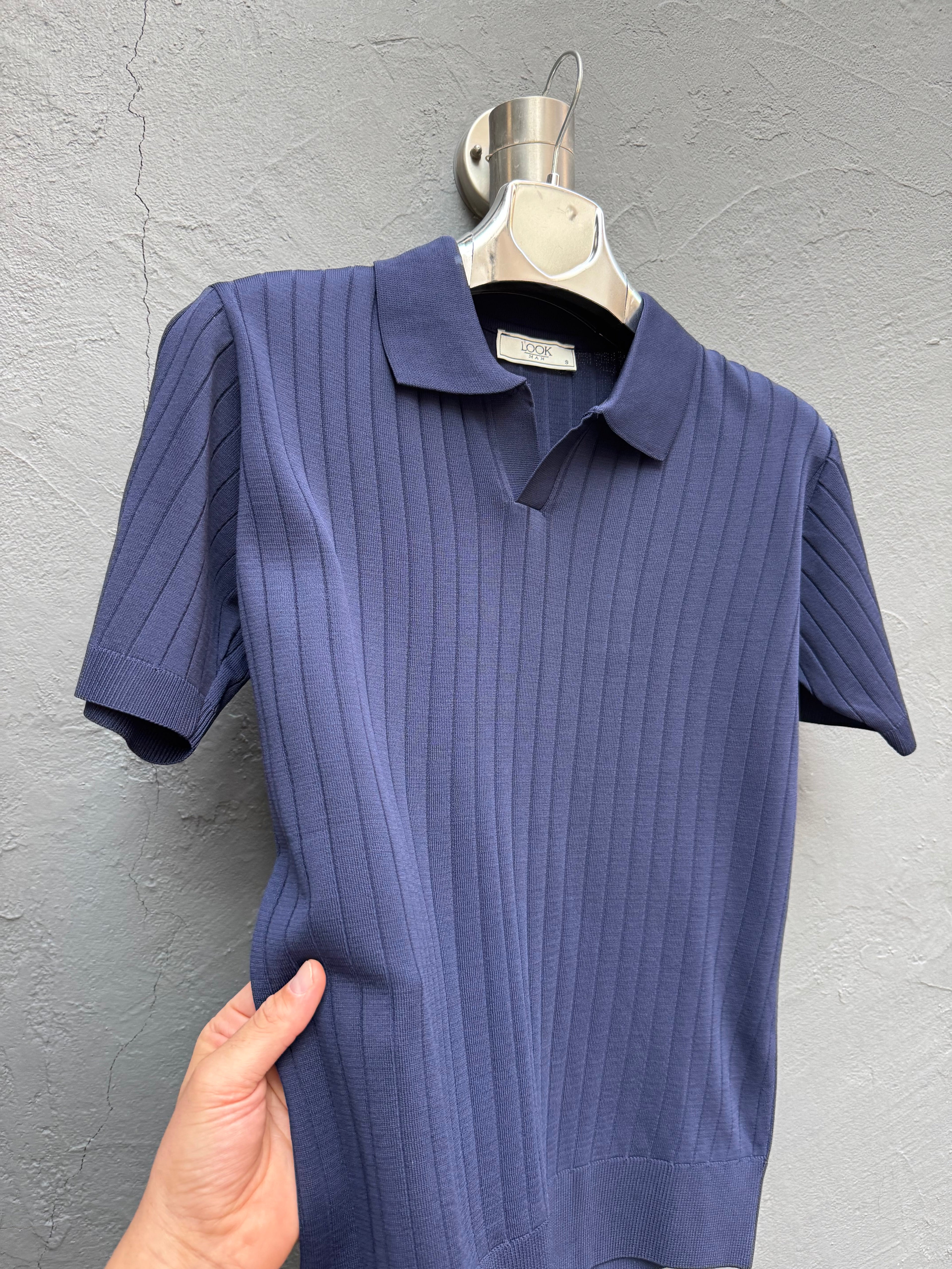 Polo Yaka Triko T-shirt Lacivert