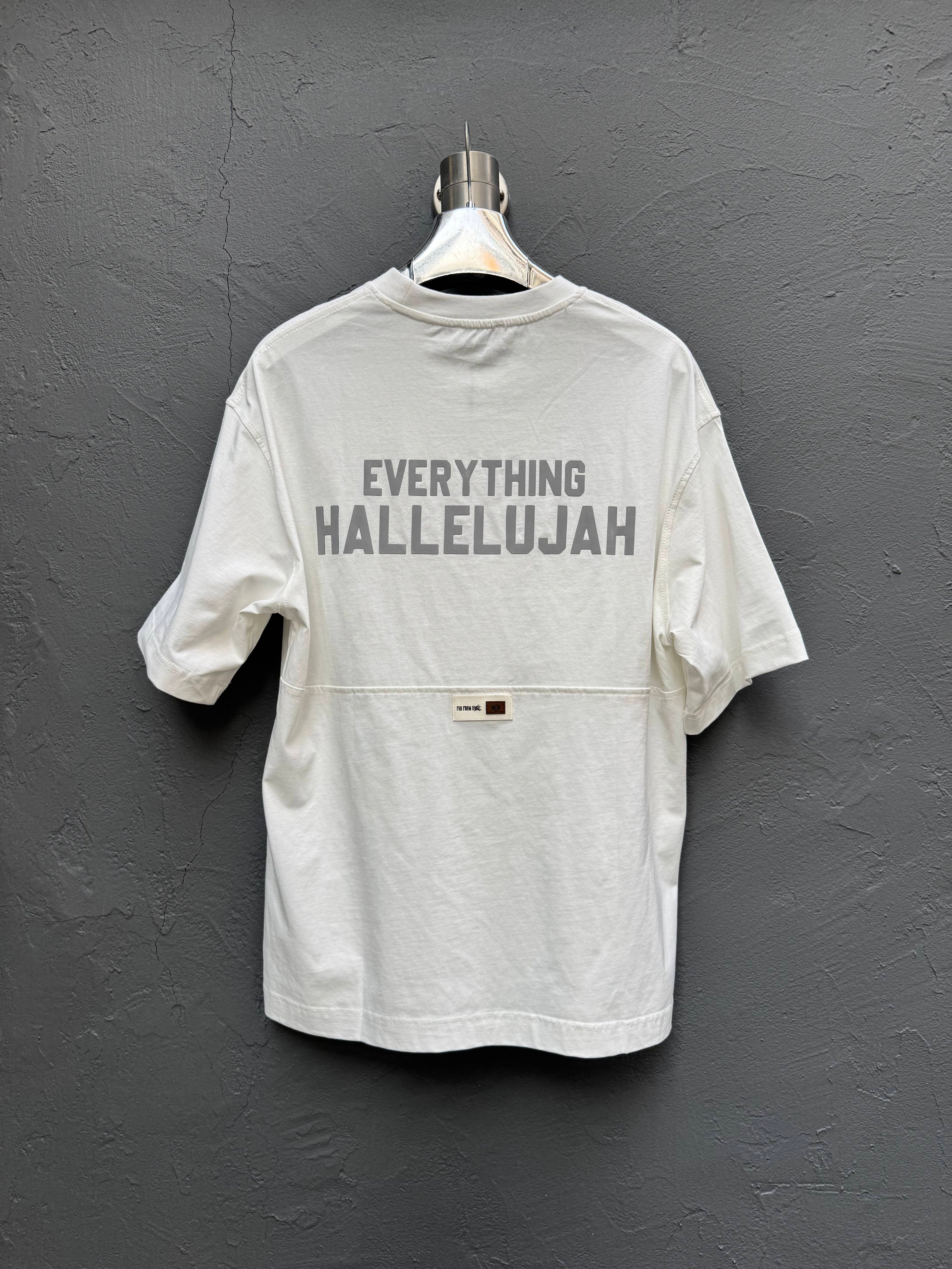 Sırt Baskılı T-shirt Beyaz