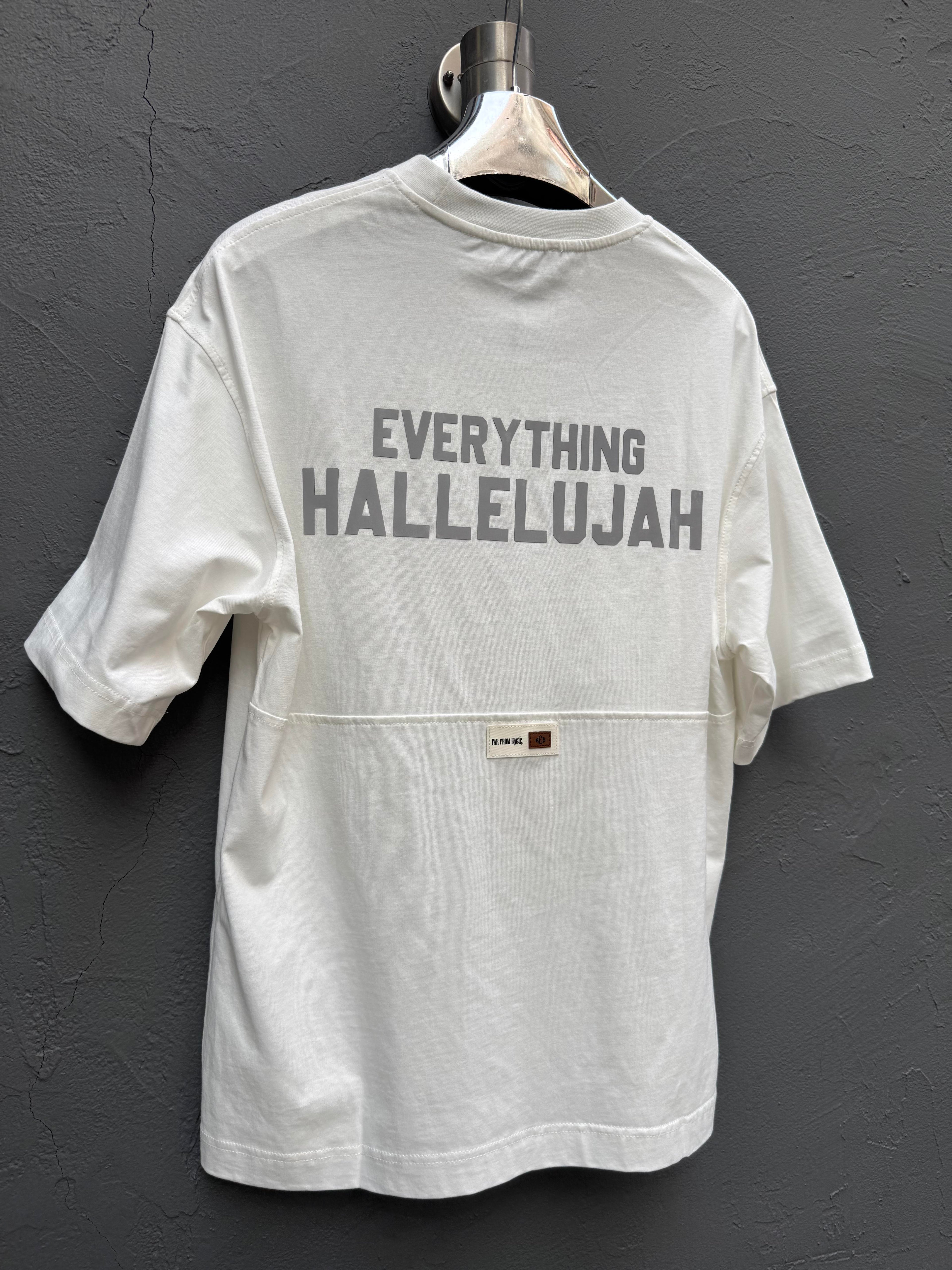 Sırt Baskılı T-shirt Beyaz