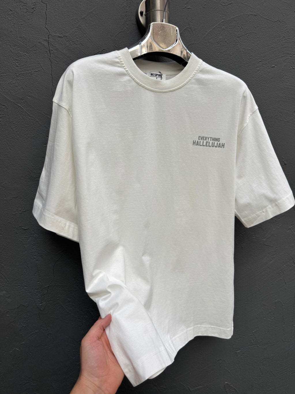 Sırt Baskılı T-shirt Beyaz