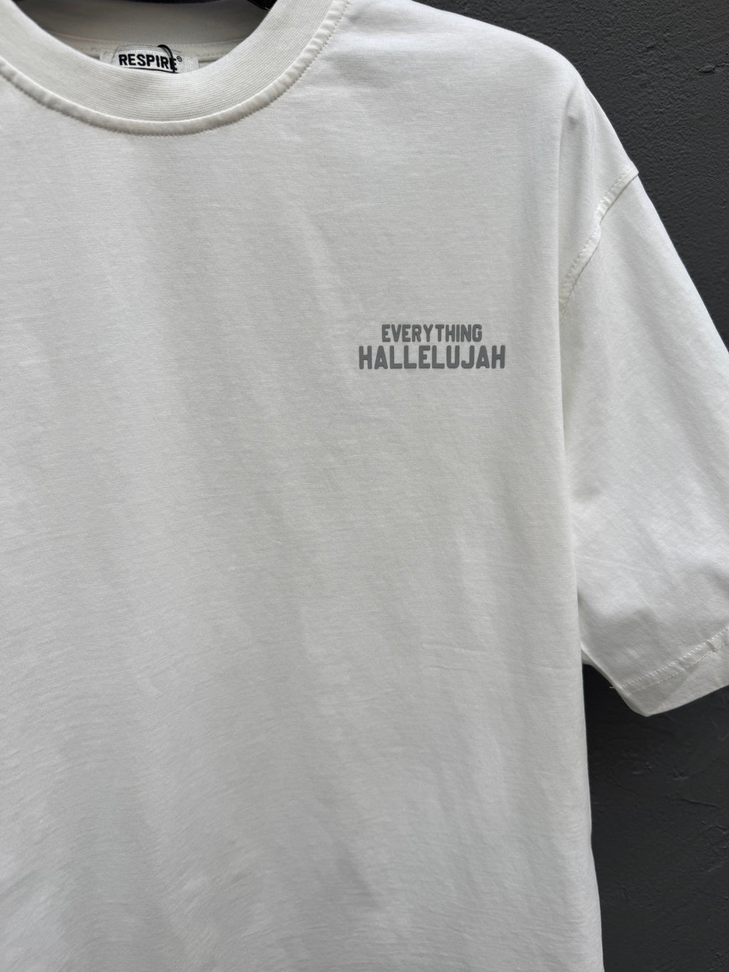 Sırt Baskılı T-shirt Beyaz