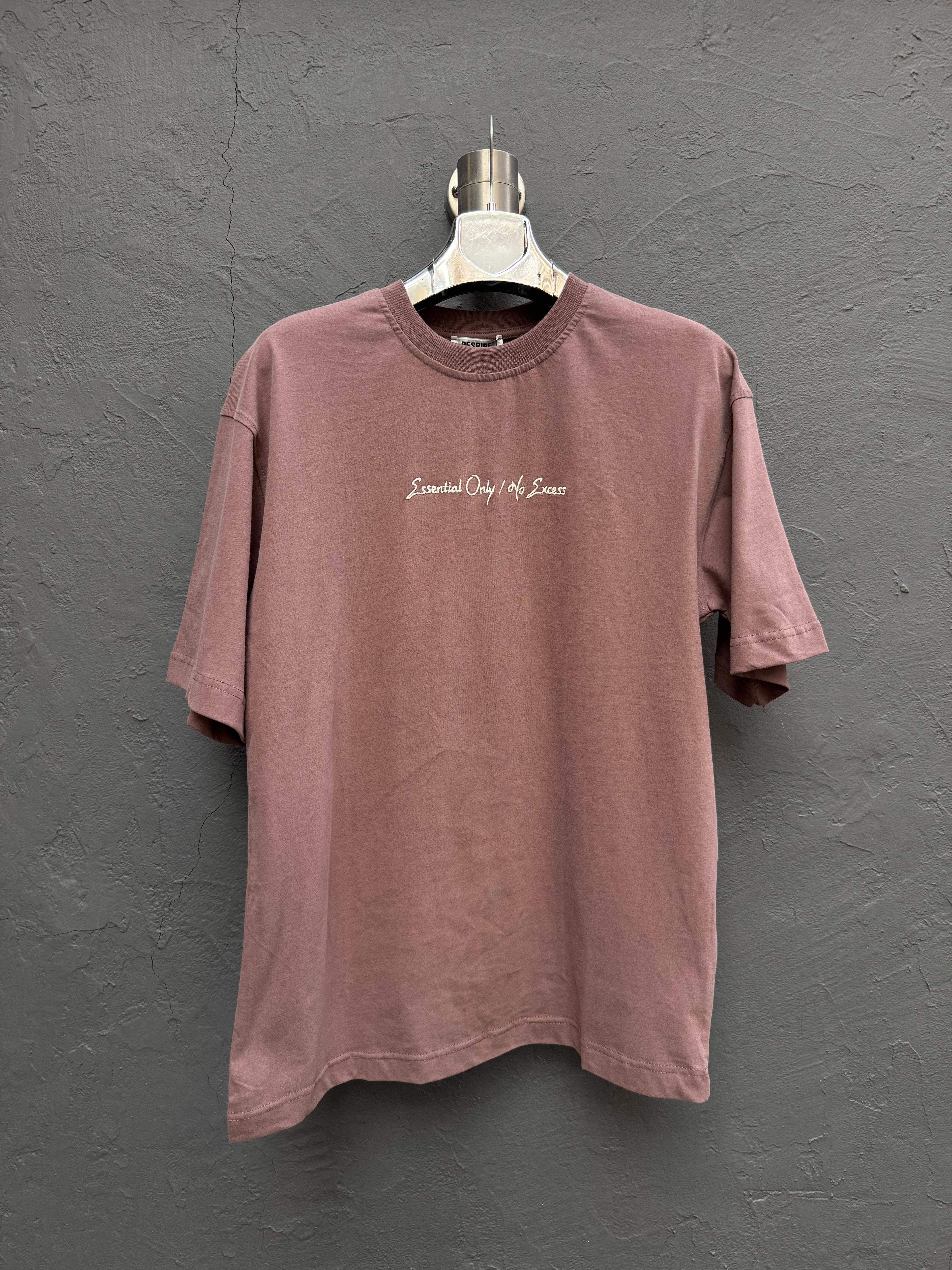 Sırt Nakış Detaylı T-shirt Kahverengi