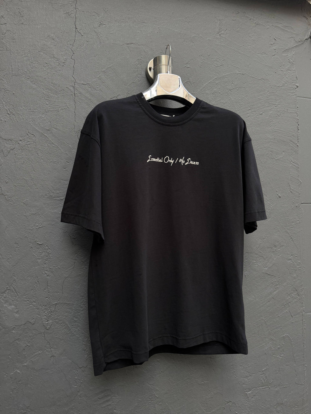 Sırt Nakış Detaylı T-shirt Siyah