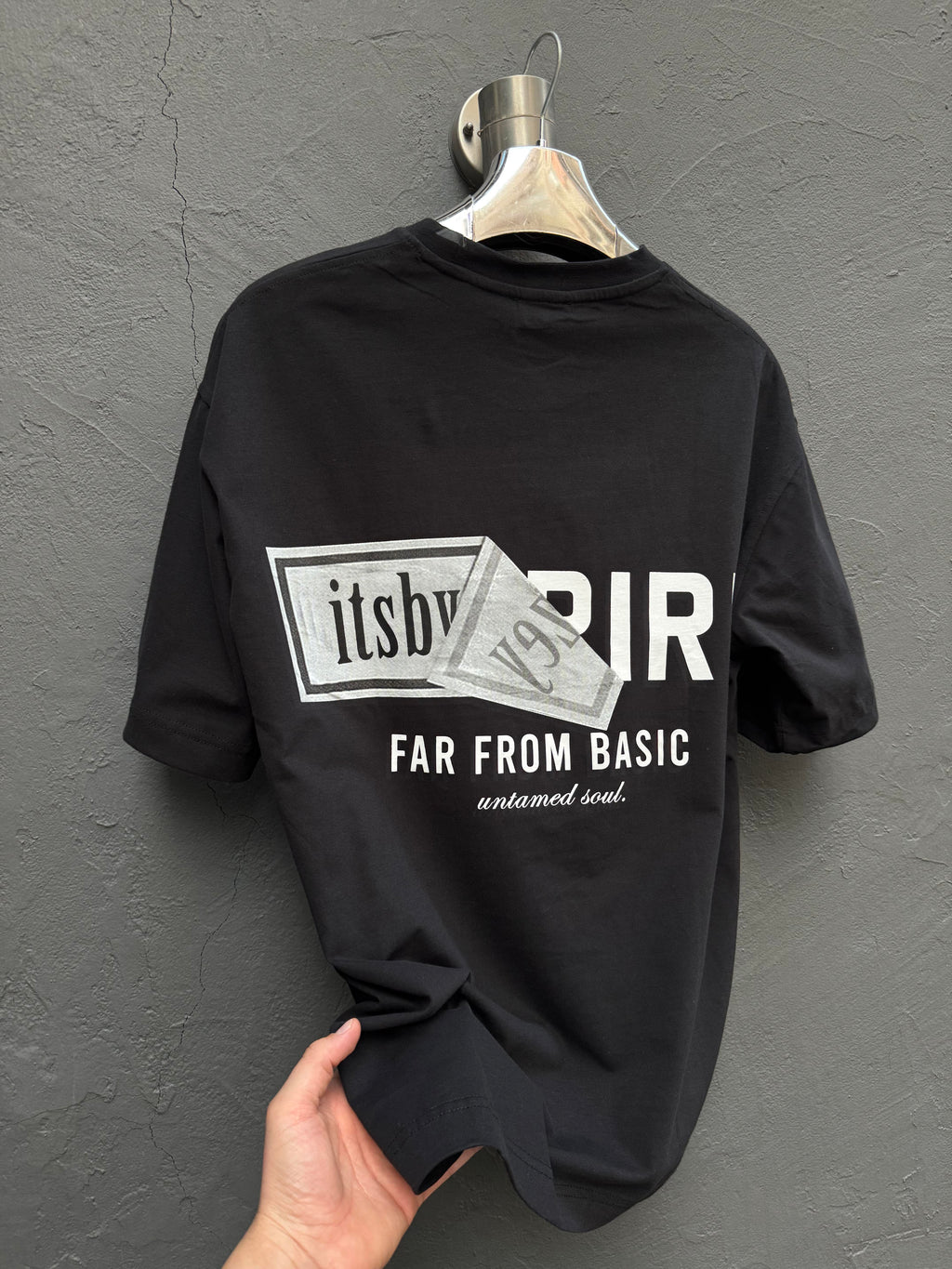 Arka Baskılı T-shirt Siyah