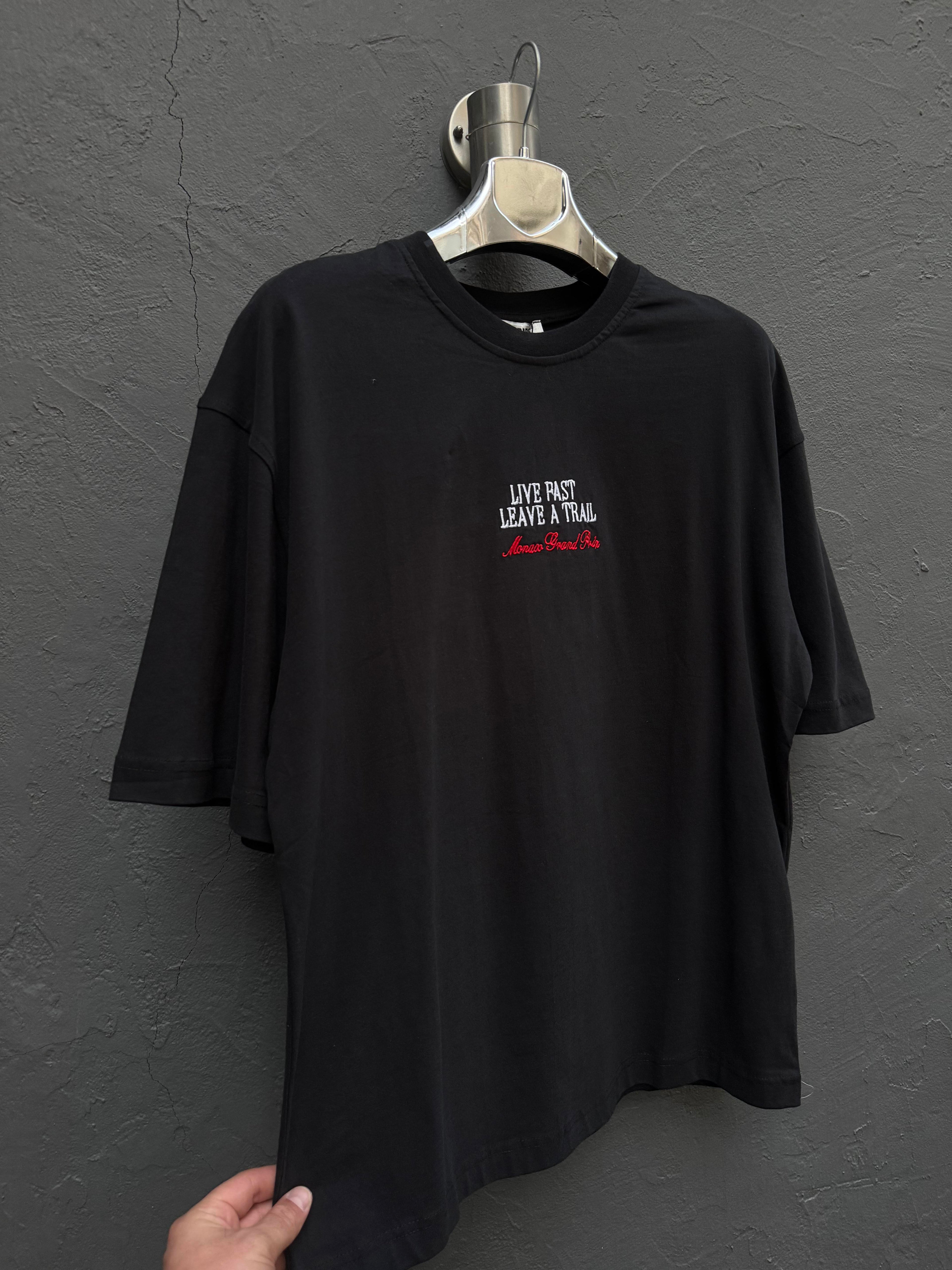 Arka Baskı Detay T-shirt Siyah