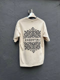 Arka Baskılı T-shirt Krem