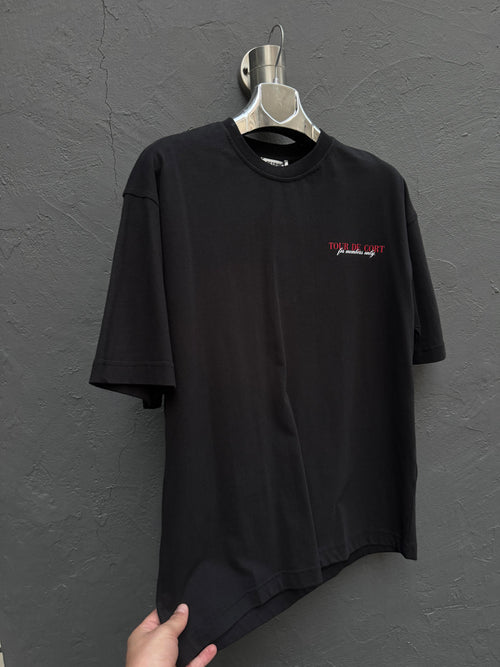 Arka Baskı Detay T-shirt Siyah
