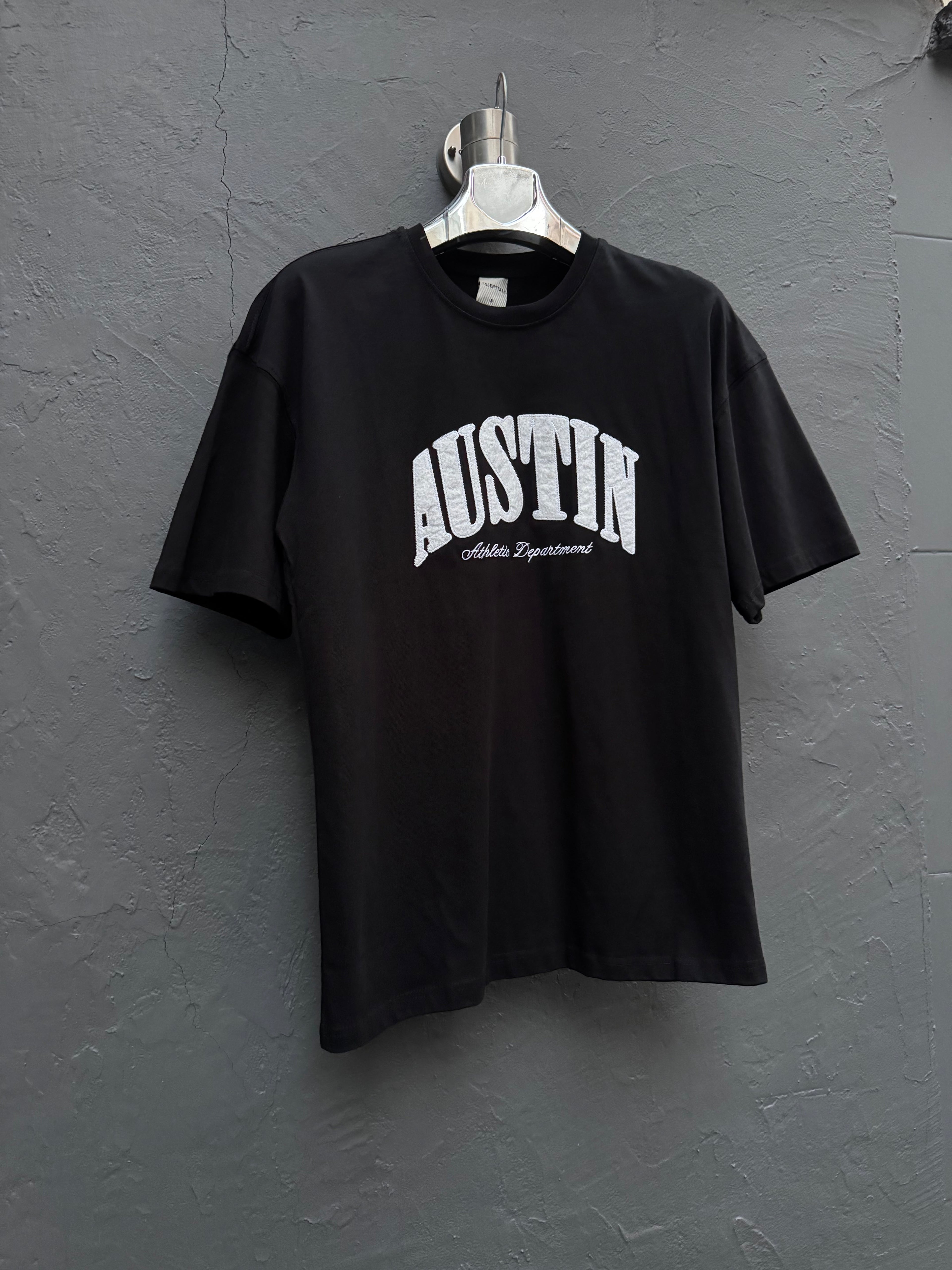 Baskı Detay Siyah T-shirt