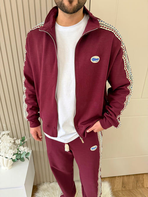 Bordo Etnik Desen Winner Takım