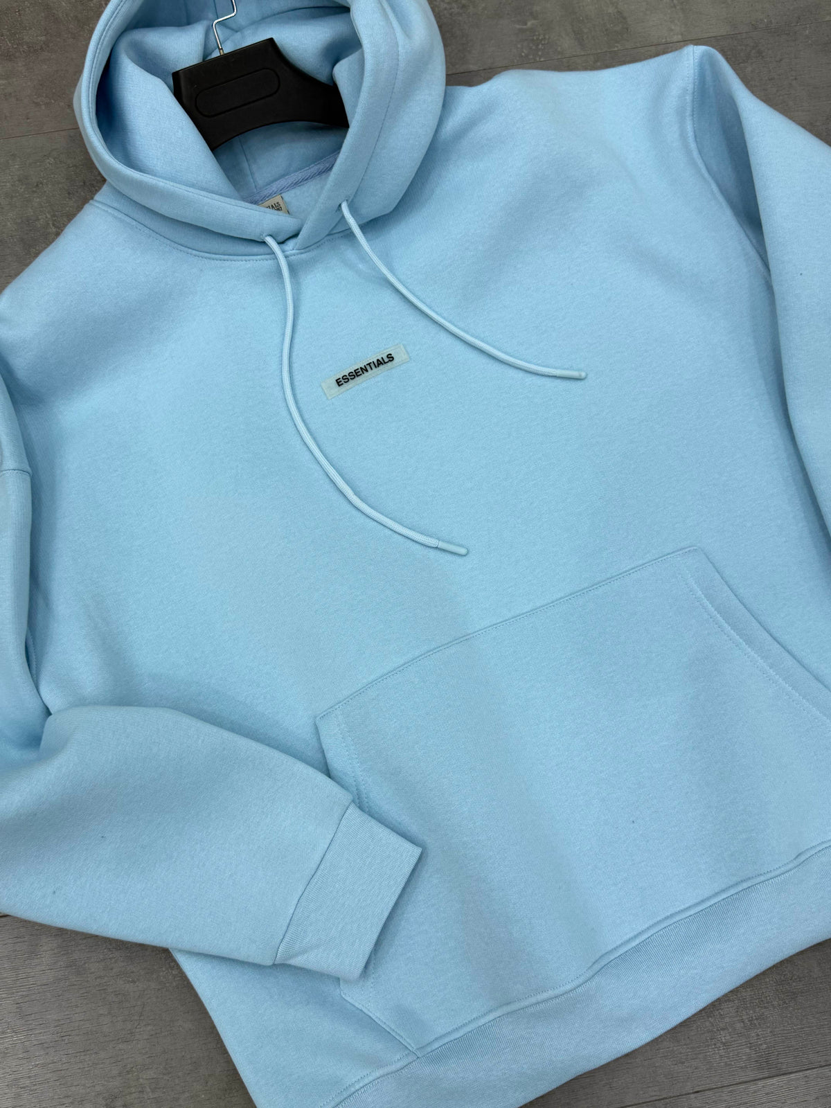 Oversize Kapüşonlu Sweat (Üç İplik Şardonlu) Mavi