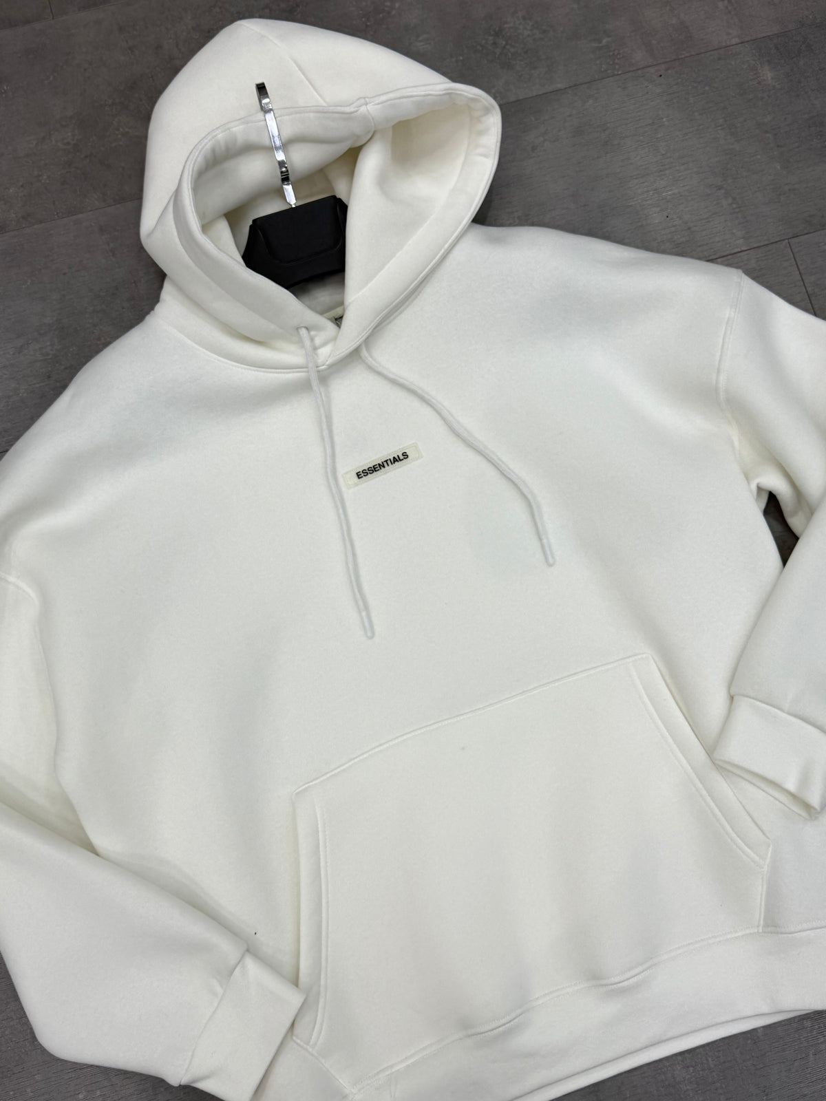 Oversize Kapüşonlu Sweat (Üç İplik Şardonlu) Beyaz